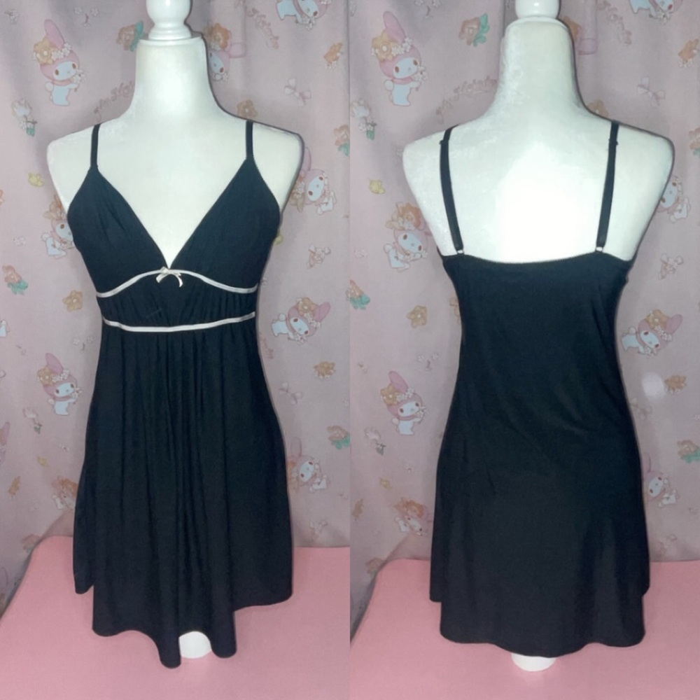 Marylin Monroe Intimates Slip Dress with Grey Bow Detail